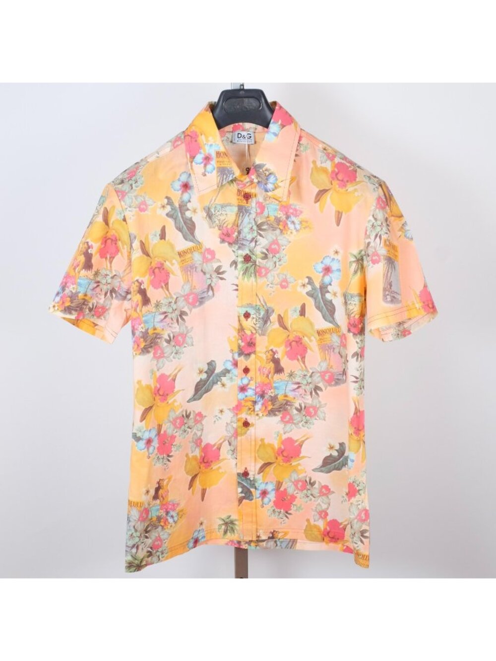 Y2K 90s Dolce&Gabbana D&G shirt sz Large Honolulu Hawaii Tropical print